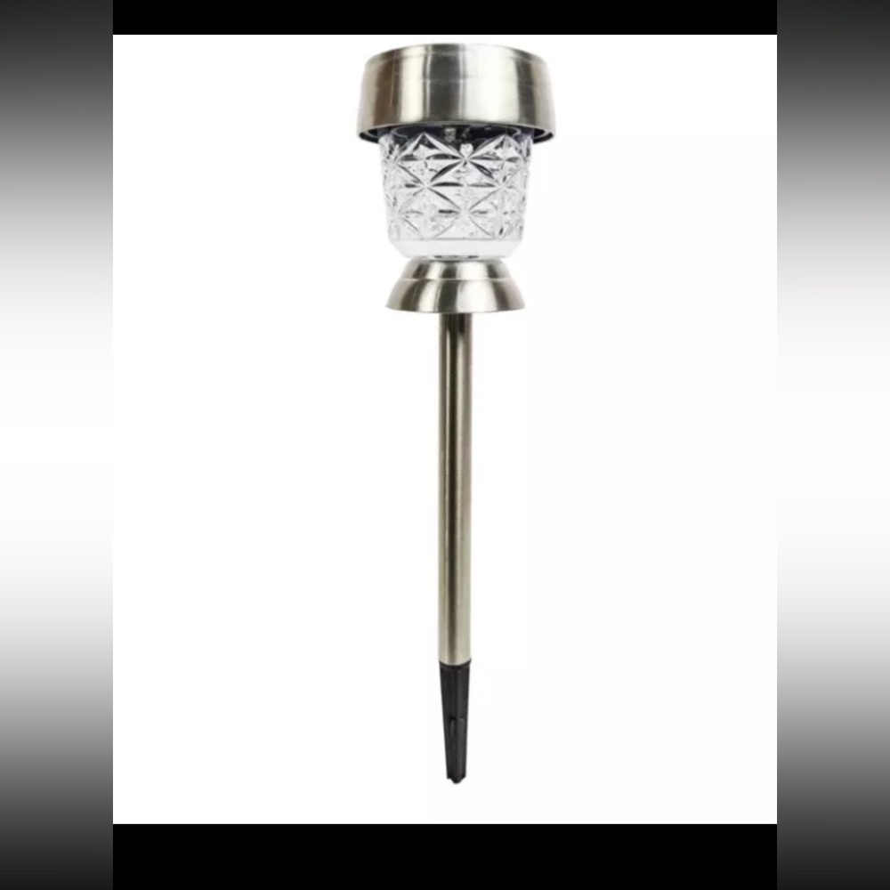 Bliss Outdoors 14" Tall 6-Pack Stainless Steel Solar Powered LED Pathway lights